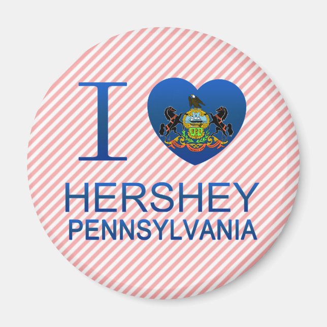 Imán Amo a Hershey, PA (Frente)