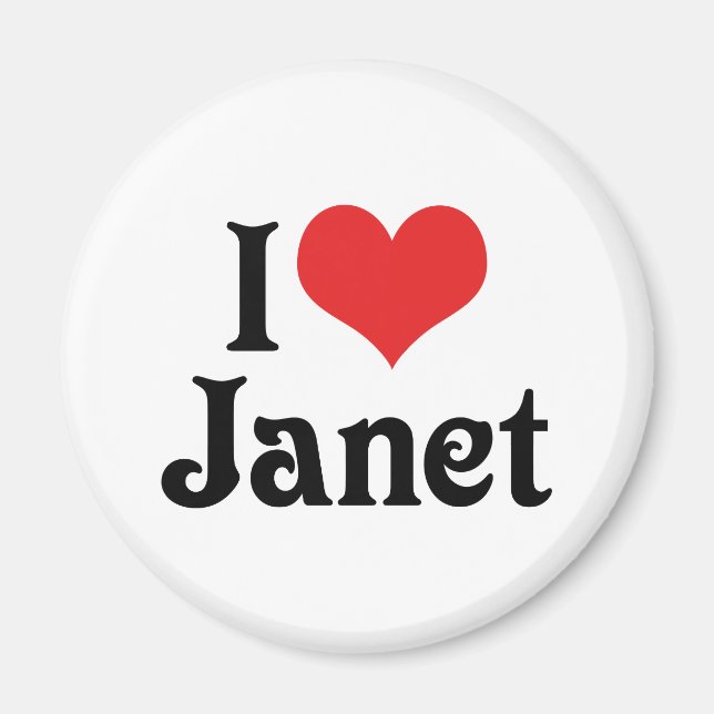 Imán Amo a Janet (Frente)