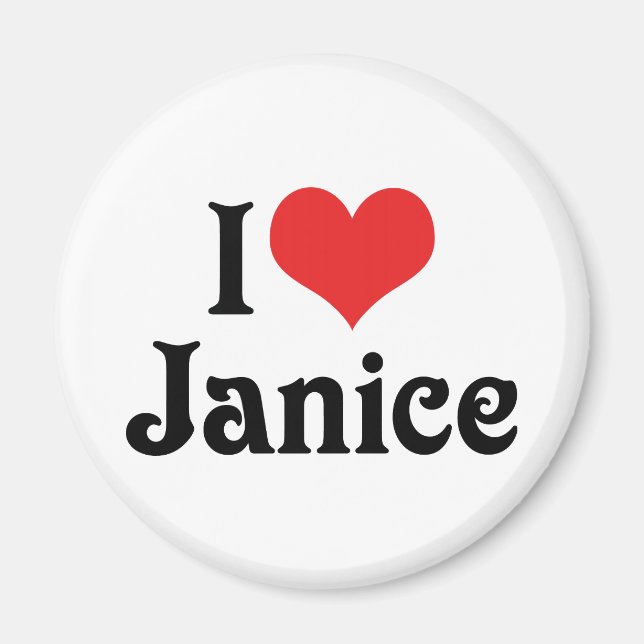 Imán Amo a Janice (Frente)