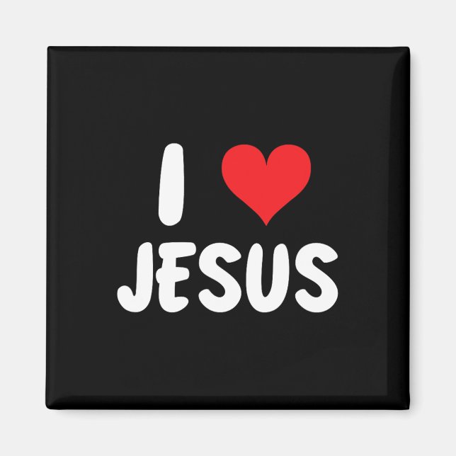 Imán Amo a Jesús - Corazón - Nombre (Frente)