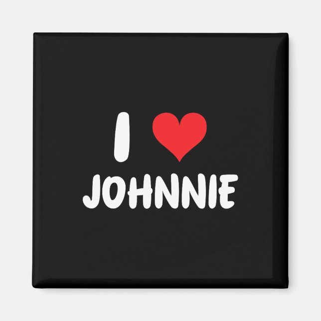 Imán Amo a Johnnie - Corazón  (Frente)