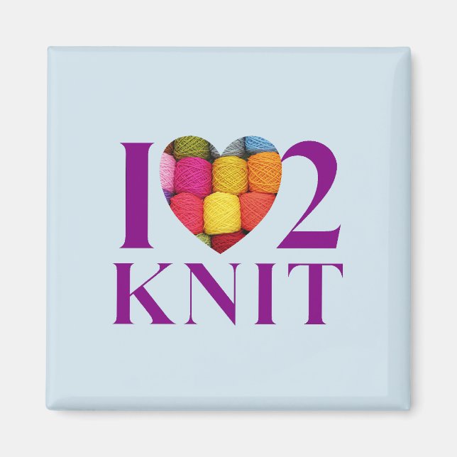 Imán Amo a Knit - Magnet (Frente)