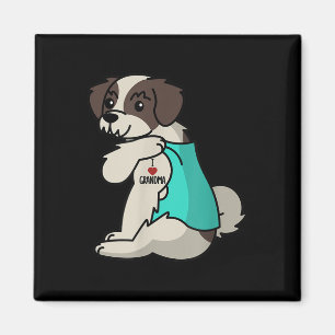 Imán Amo a la abuela Tattoo Shih Tzu Abuela Perro