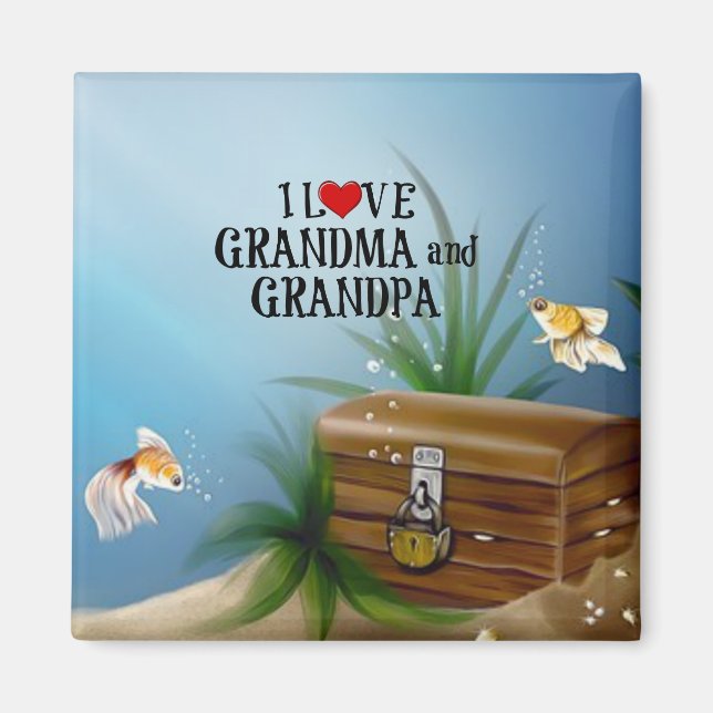 Imán Amo a la abuela y al abuelo (Frente)