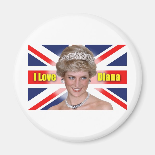 Imán Amo a la Princesa Diana (Frente)