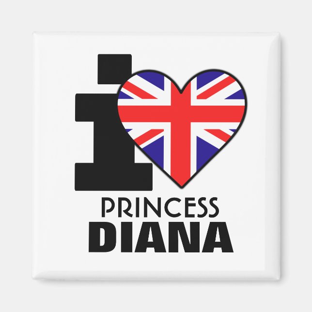 Imán Amo a la Princesa Diana Magnet (Frente)