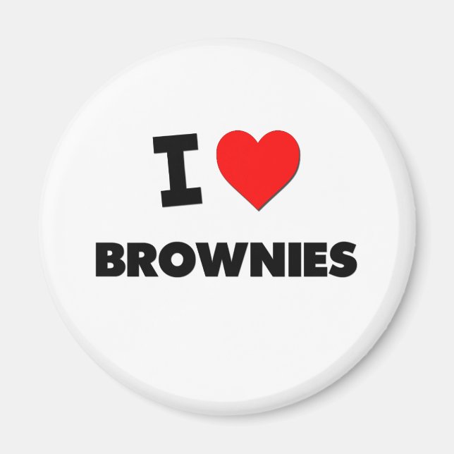 Imán Amo a las Brownies ( Comida ) (Frente)