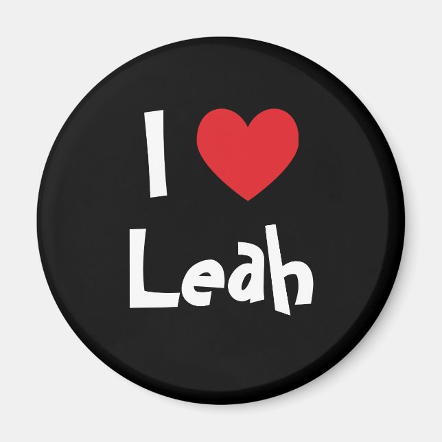 Imán Amo a Leah (Frente)