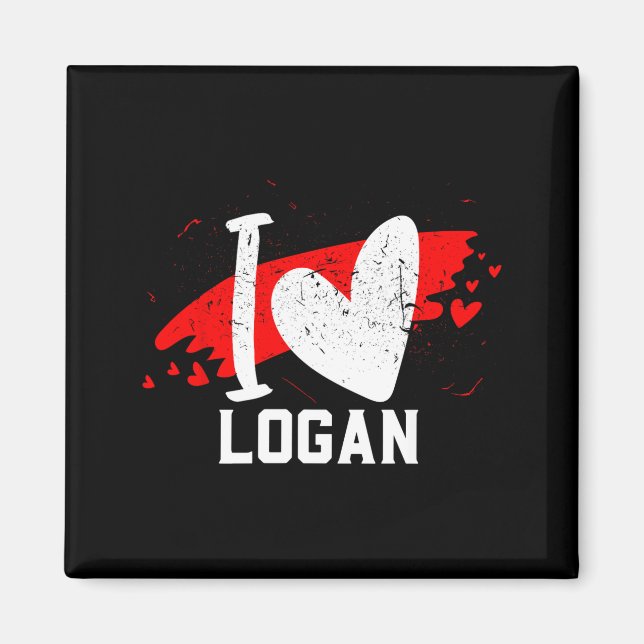 Imán Amo a Logan Me encanta Logan  (Frente)