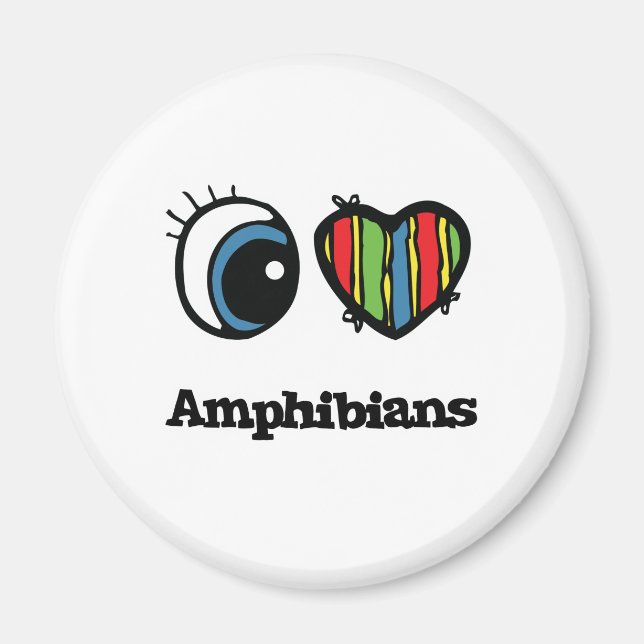 Imán Amo a los anfibios (del corazón) (Frente)
