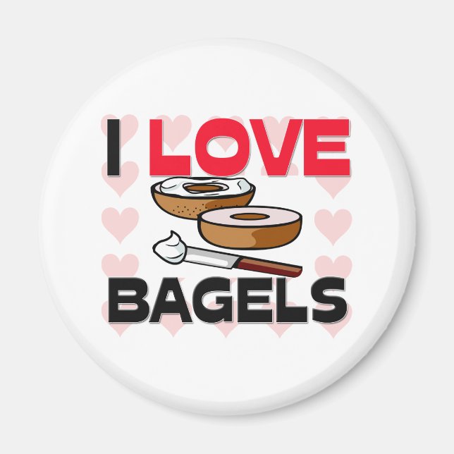 Imán Amo a los Bagels (Frente)