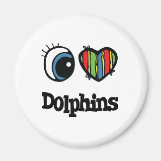 Imán Amo a los delfines del corazón