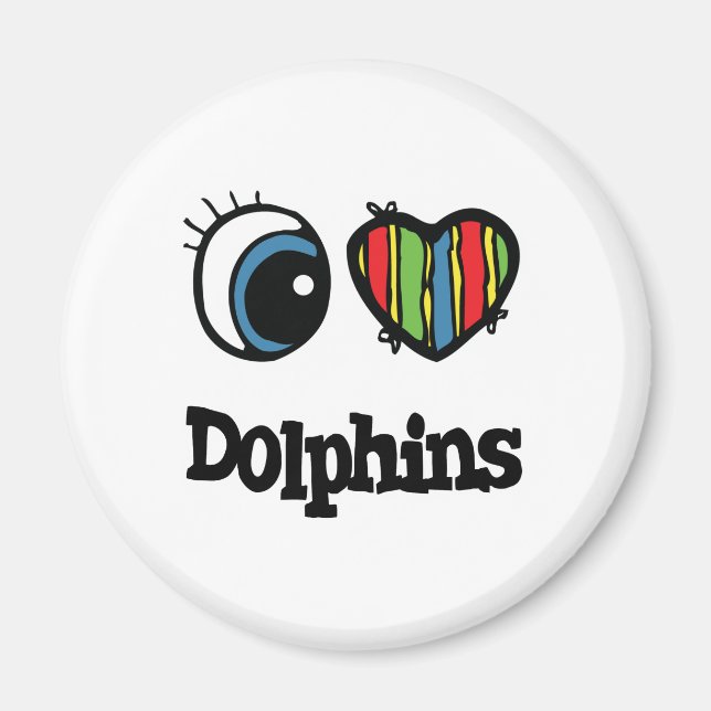 Imán Amo a los delfines del corazón (Frente)