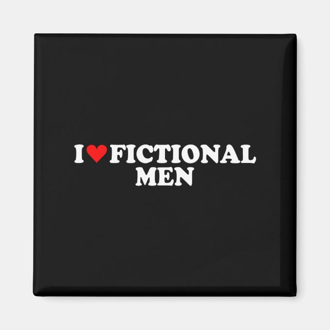 Imán Amo a los hombres ficticios del corazón simples li (Frente)