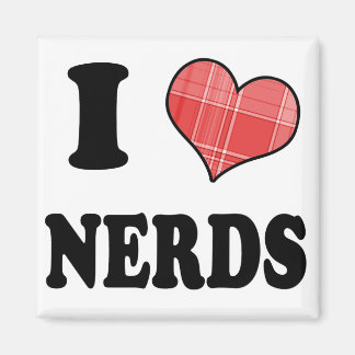 Imán Amo a los Nerds (Corazón a Cuadros)