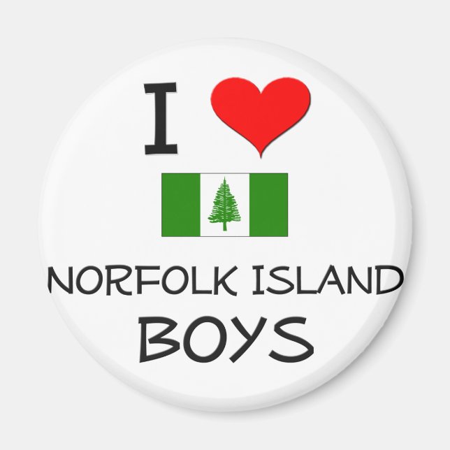 Imán Amo a los niños de las islas Norfolk (Frente)
