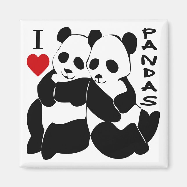 Imán Amo a los Pandas (Frente)