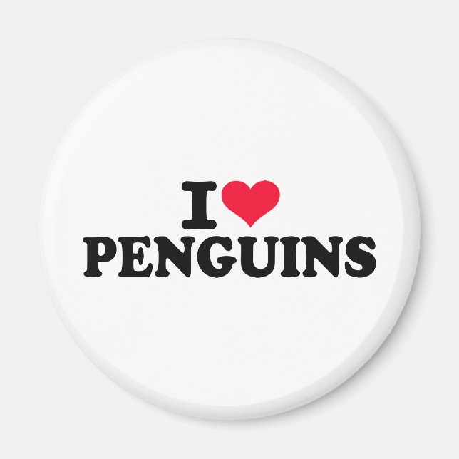 Imán Amo a los pingüinos (Frente)