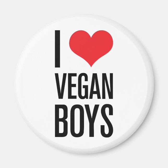 Imán Amo a los Vegan Boys (Frente)