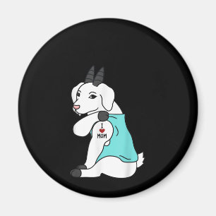 Imán Amo a Mamá Tattoo Goat Funny Mors Day Mascota