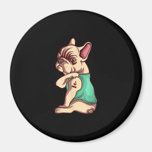 Imán Amo a mamá Tattoo Lover Gracioso regalo de Bulldog