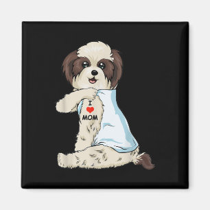 Imán Amo a Mamá Tattoo Shih Tzu Mamá Perro Mujeres Aman