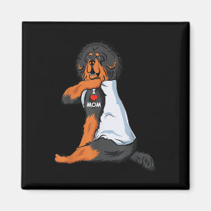 Imán Amo A Mamá Tattoo Tibetano Mastiff Mamá Perro Love