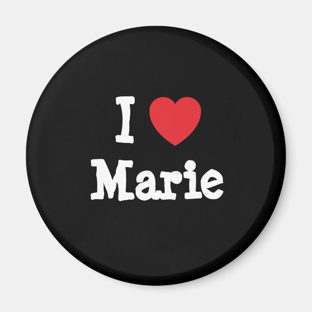 Imán Amo a Marie heart T-Shirt (Frente)