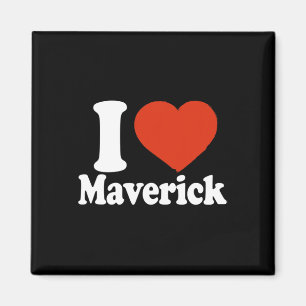 Imán Amo a Maverick, Me encanta Maverick, Corazón Rojo