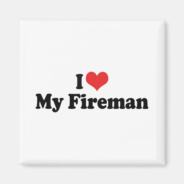 Imán Amo a mi bombero (Frente)