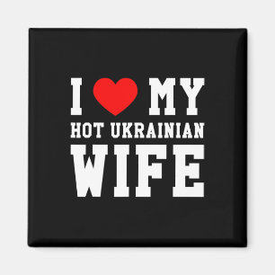 Imán Amo a mi caliente esposa ucraniana corazón rojo