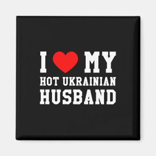 Imán Amo a mi caliente marido ucraniano corazón rojo