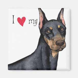 Imán Amo a mi Doberman