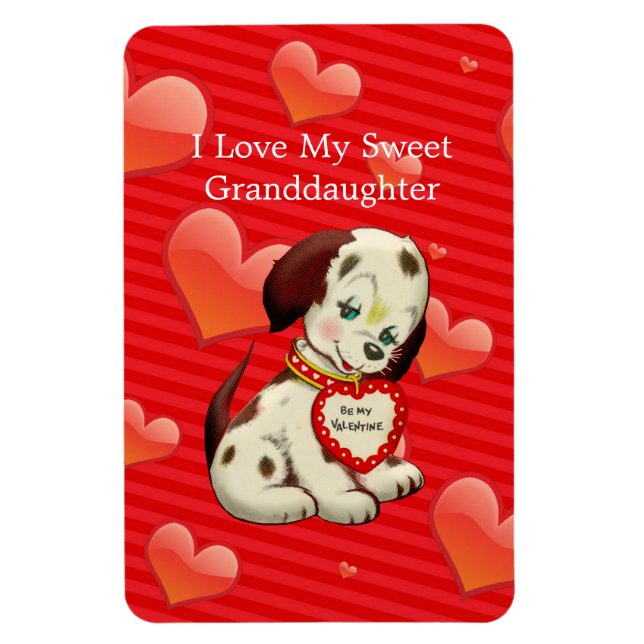 Imán Amo a mi dulce nieta... Mis deseos de San Valentín (Vertical)