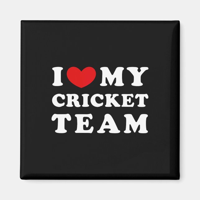 Imán Amo a mi equipo de cricket (Frente)