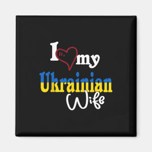 Imán Amo a mi esposa ucraniana Diseño artístico Ucrania