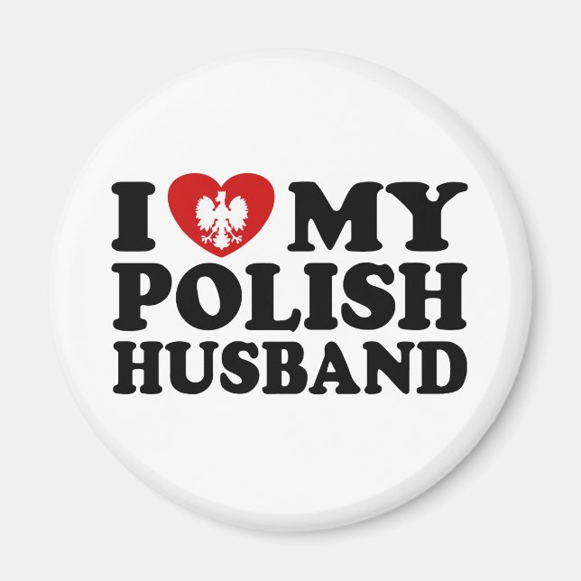 Imán Amo a mi esposo polaco (Frente)