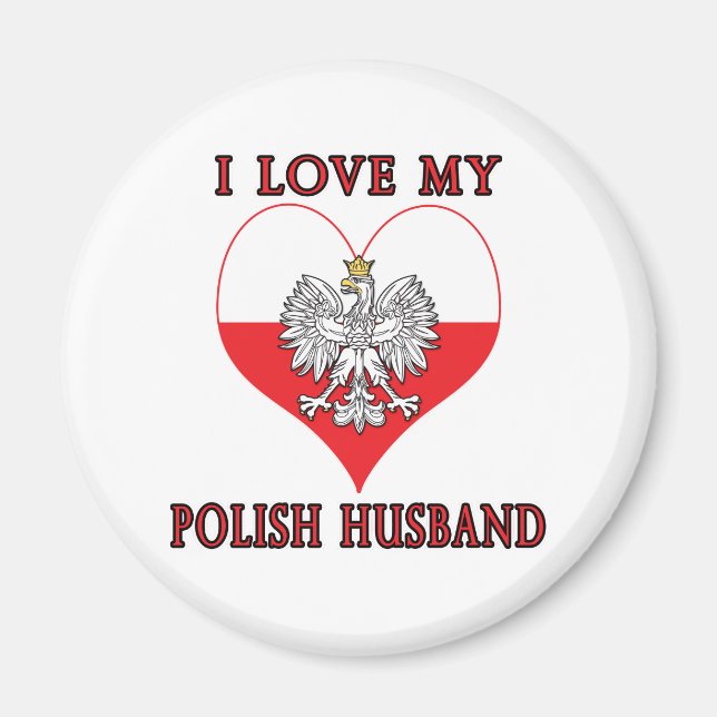 Imán Amo a mi esposo polaco (Frente)