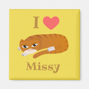 Imán Amo a mi gato