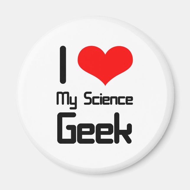 Imán Amo a mi geek científico (Frente)