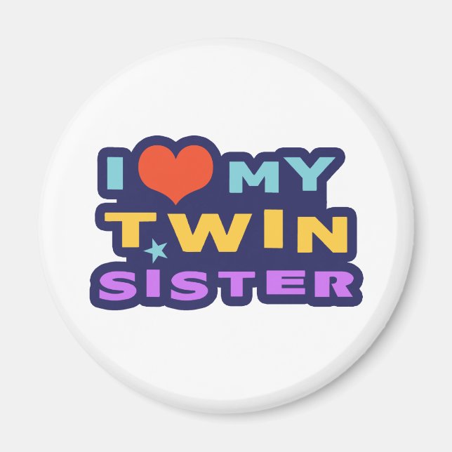 Imán Amo a mi hermana gemela (Frente)