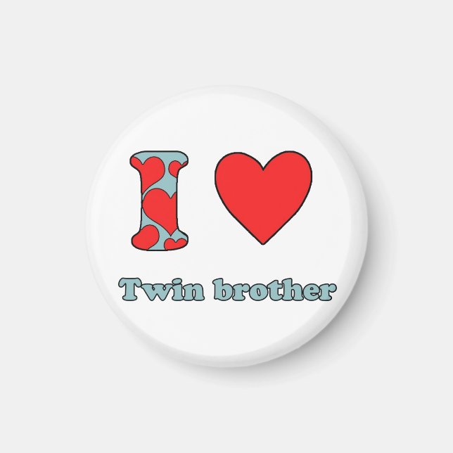 Imán Amo a mi hermano gemelo (Frente)