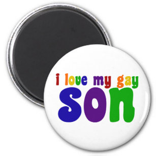 Imán Amo a mi hijo gay, mamá arcoiris retro