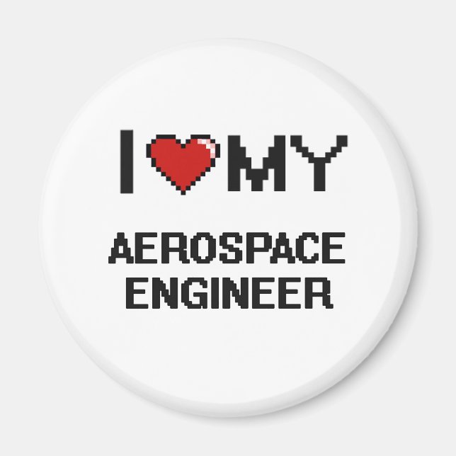 Imán Amo a mi Ingeniero Aeroespacial (Frente)