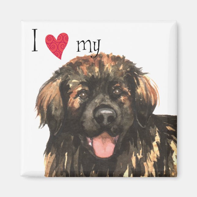 Imán Amo a mi Leonberger (Frente)