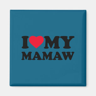 Imán Amo a mi Mamaw corazón Abuela Familia Manga Larga