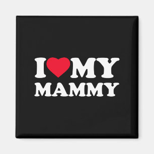 Imán Amo a mi Mammy corazón Familia Abuela Manga Larga