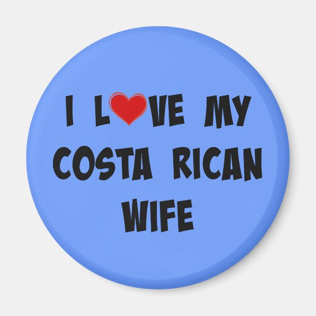 Imán Amo A Mi Mujer Costarricense (Frente)