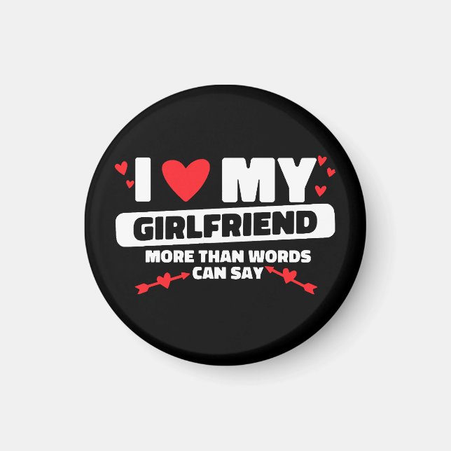 Imán amo a mi novia corazón (Frente)