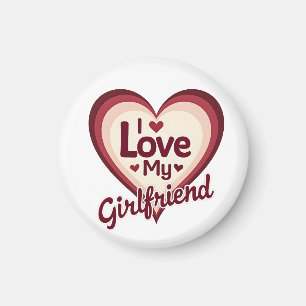 Imán Amo a mi novia personalizado
